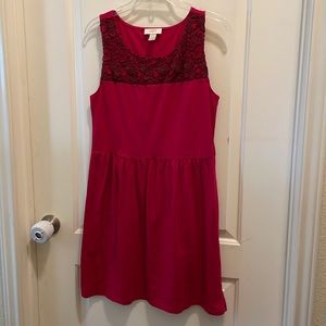 Loft sleeveless knit dress with accents
